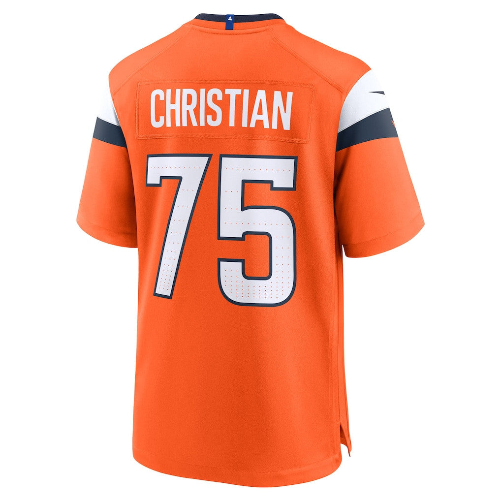 Geron Christian 75 Denver Broncos 2026 Super Bowl LX - Orange Team Game Jersey