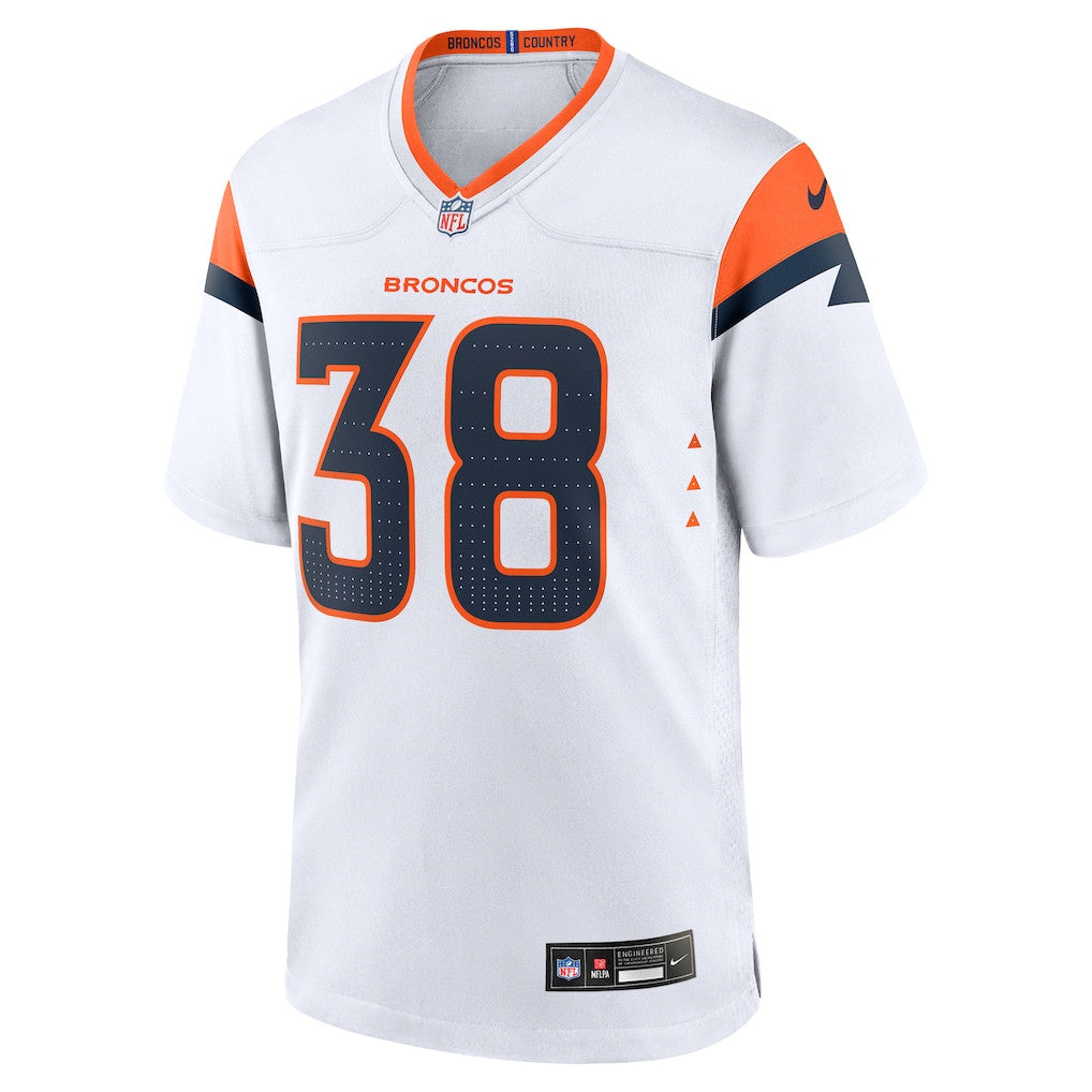 Jaleel McLaughlin 38 Denver Broncos 2026 Super Bowl LX - White Game Jersey