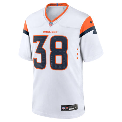 Jaleel McLaughlin 38 Denver Broncos 2026 Super Bowl LX - White Game Jersey