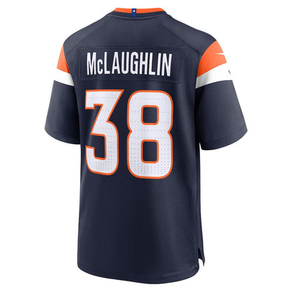 Jaleel McLaughlin 38 Denver Broncos 2026 Super Bowl LX - Navy Alternate Game Jersey