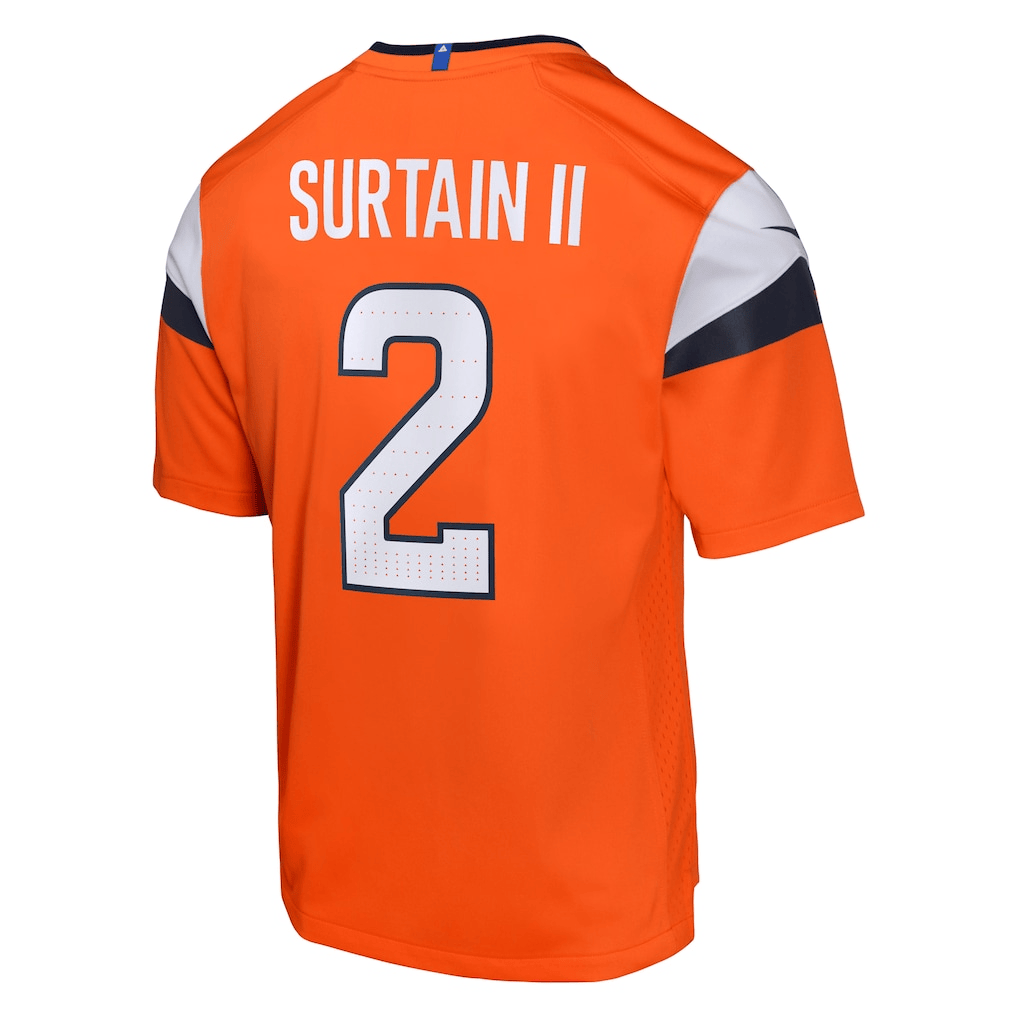 Patrick Surtain II 2 Denver Broncos YOUTH - 2026 Super Bowl LX Orange Game Team Jersey