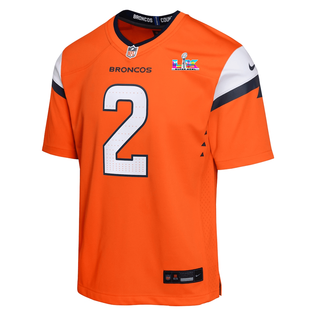 Patrick Surtain II 2 Denver Broncos YOUTH - 2026 Super Bowl LX Orange Game Team Jersey