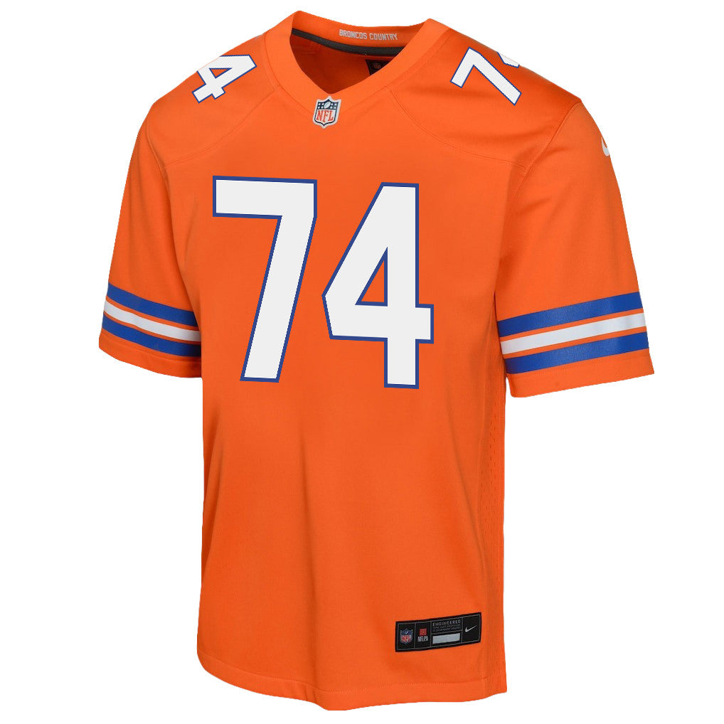 Ben Powers 74 Denver Broncos YOUTH 2026 Super Bowl LX - Orange Game Jersey