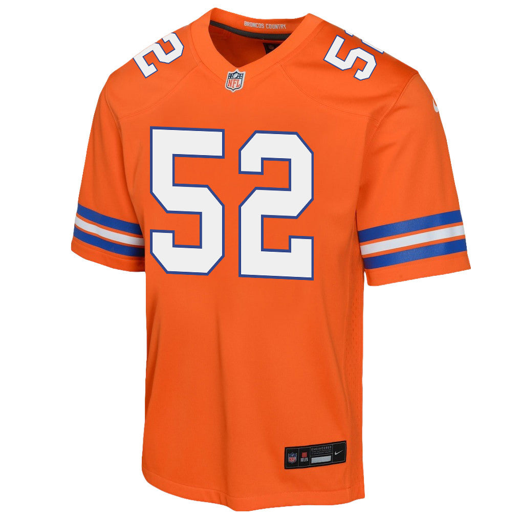 Jonah Elliss 52 Denver Broncos YOUTH 2026 Super Bowl LX - Orange Game Jersey