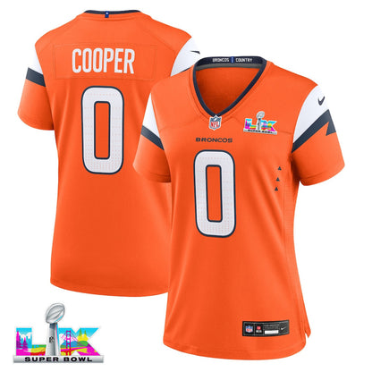 Jonathon Cooper 0 Women's Denver Broncos 2026 Super Bowl LX - Orange Game Jersey
