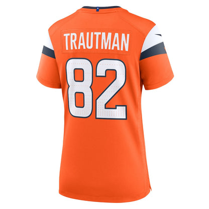 Adam Trautman 82 Women's Denver Broncos 2026 Super Bowl LX - Orange Game Jersey