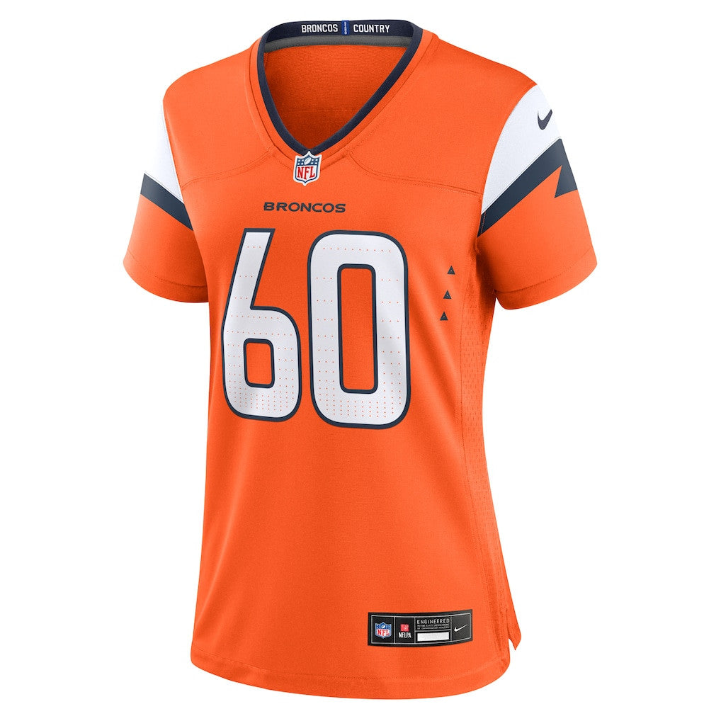 Luke Wattenberg 60 Women's Denver Broncos 2026 Super Bowl LX - Orange Game Jersey