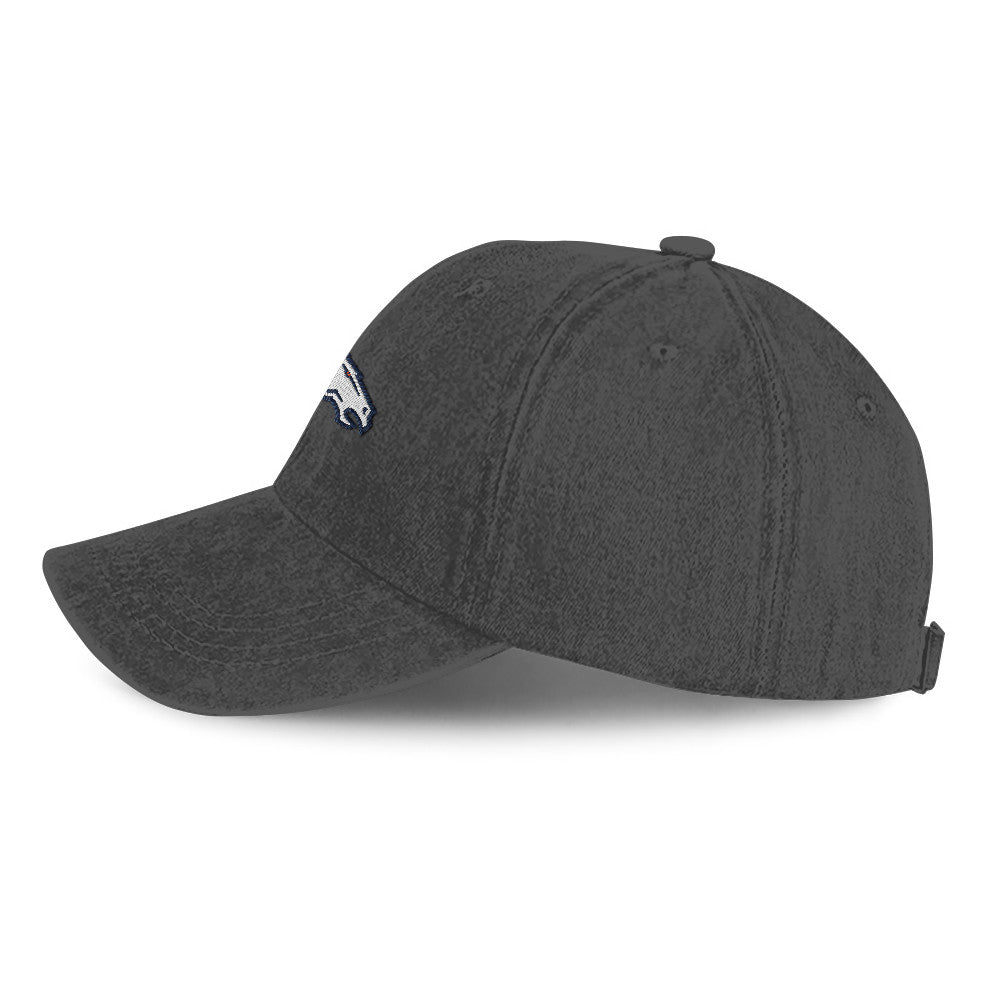 Denver Broncos 25/26 Washed Cotton Cap – Logo Iconic Printed Graphic - Dark Grey