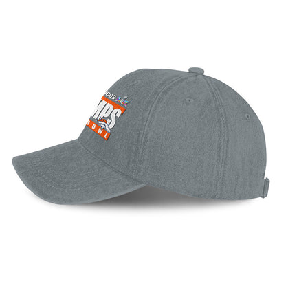 Denver Broncos Super Bowl LX Champs 25/26 Washed Cap – Printed Graphic - Light Grey