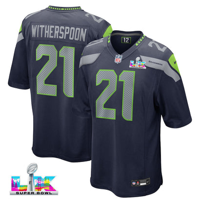 Devon Witherspoon 21 Seattle Seahawks 2026 Super Bowl LX - College Navy Team Game Jersey