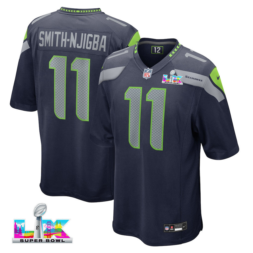 Jaxon Smith-Njigba 11 Seattle Seahawks 2026 Super Bowl LX - College Navy Team Game Jersey