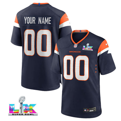 Denver Broncos 2026 Super Bowl LX - Custom Orange Team Game Jersey