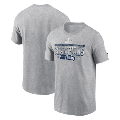 Seattle Seahawks 2025 NFC Champions Collection T-Shirt - Heather Gray