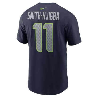 Jaxon Smith-Njigba Seattle Seahawks Super Bowl LX Patch Palyer T-Shirt - Navy