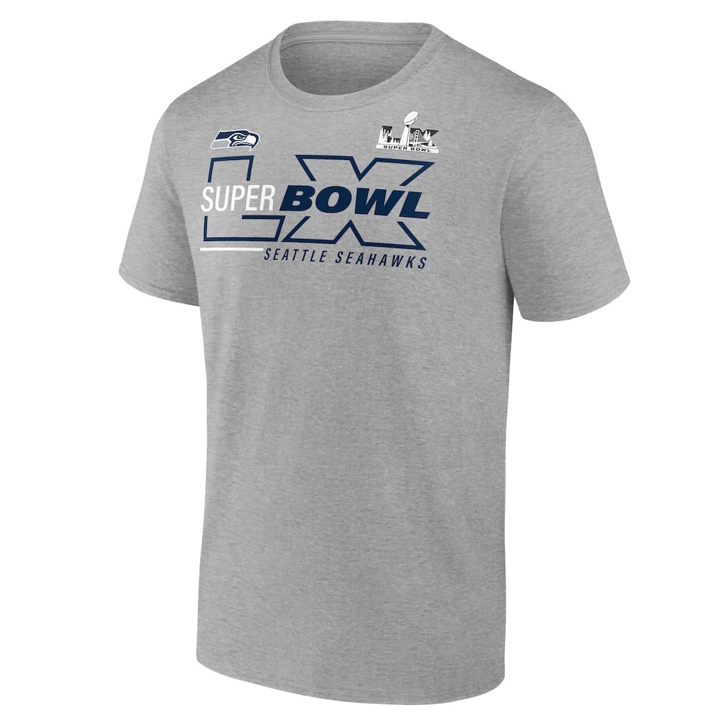 Seattle Seahawks Super Bowl LX Roster T-Shirt - Heather Gray