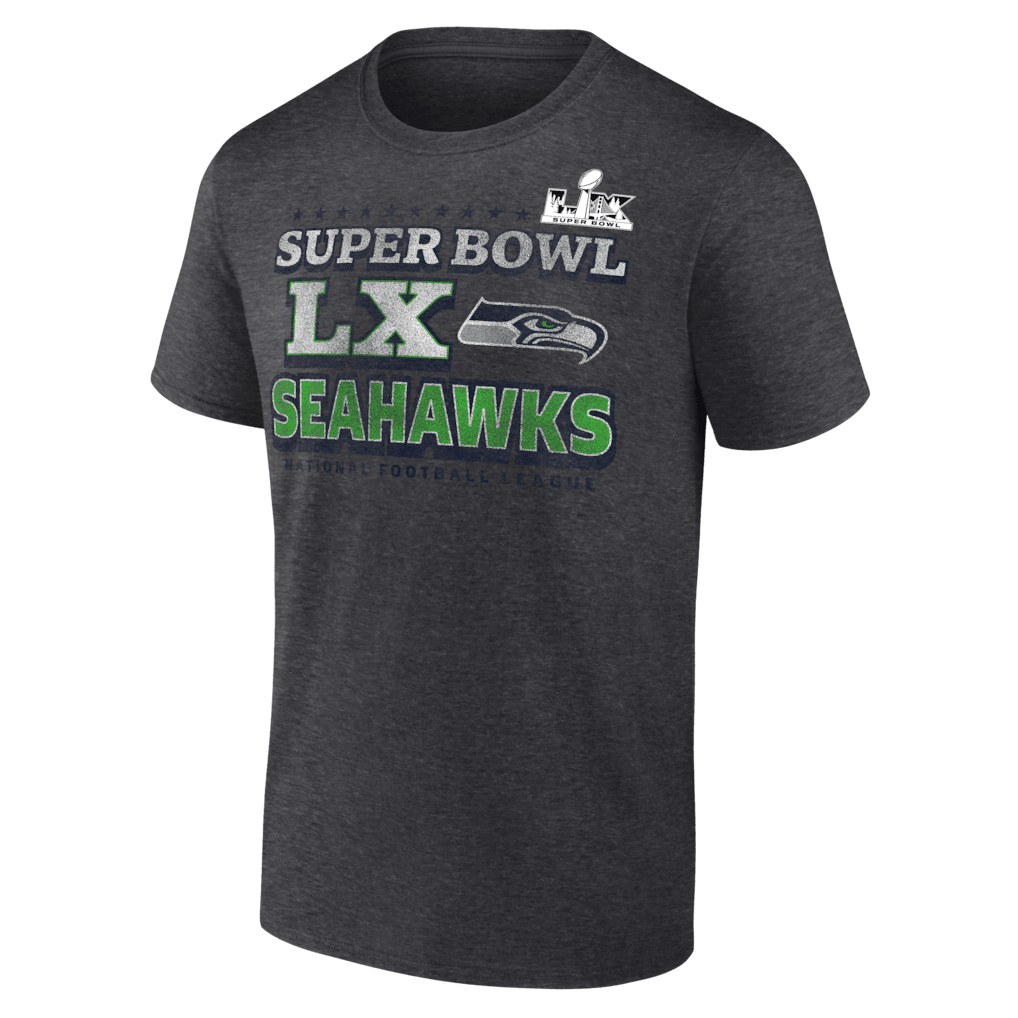Seattle Seahawks Super Bowl LX Battle Prep T-Shirt - Charcoal