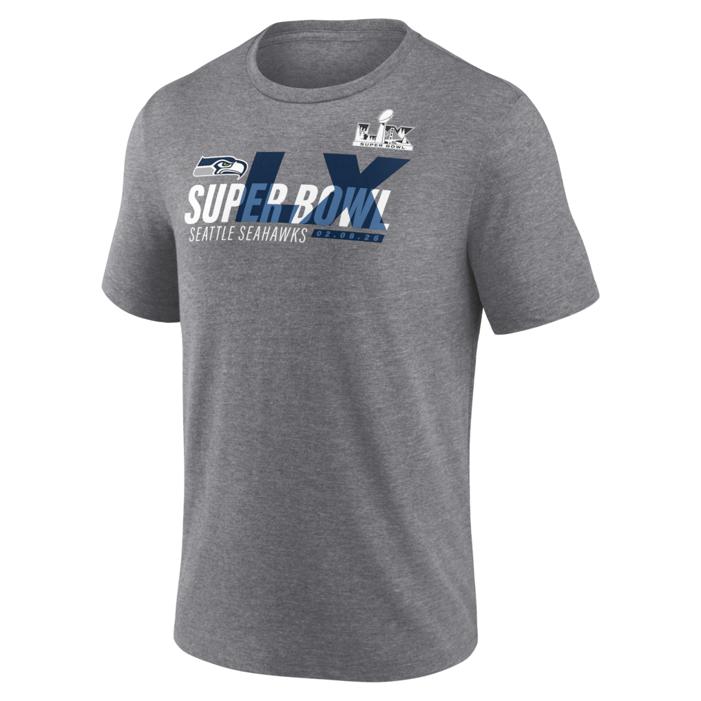 Seattle Seahawks Super Bowl LX Made It T-Shirt - Heather Gray