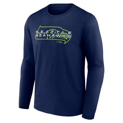 Seattle Seahawks Advance to Victory Long Sleeve T-Shirt - College Navy