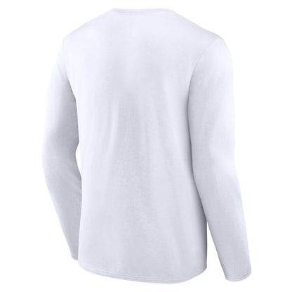 Seattle Seahawks Logo Team Lockup Long Sleeve T-Shirt - White