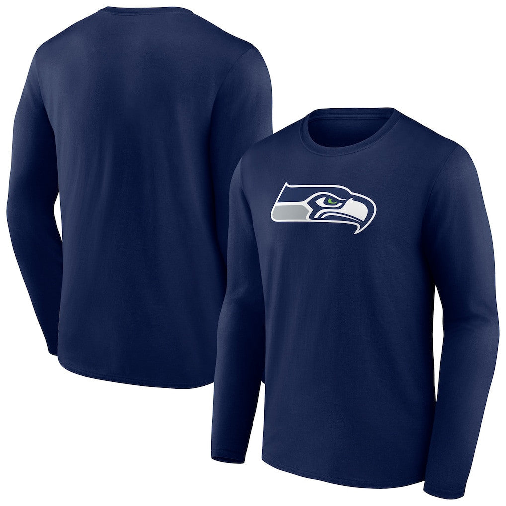 Seattle Seahawks Primary Team Logo Long Sleeve T-Shirt - Navy