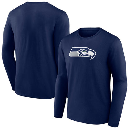 Seattle Seahawks Primary Team Logo Long Sleeve T-Shirt - Navy