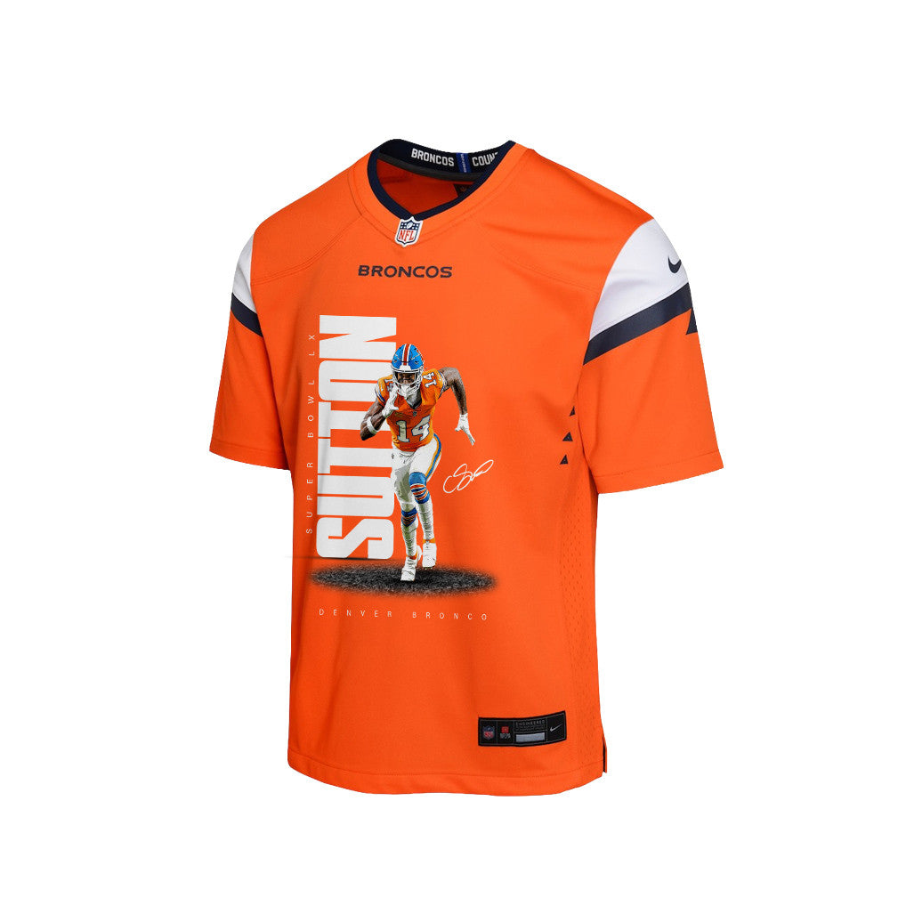 Courtland Sutton 14 Denver Broncos Super Bowl LX Dominant Playmaker YOUTH Jersey – Orange