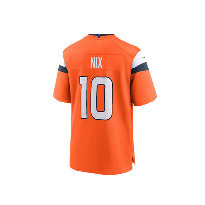 Bo Nix 10 Denver Broncos Super Bowl LX Clutch Performer Game Jersey – Orange