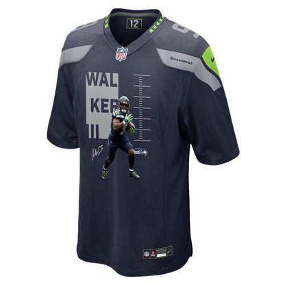 Kenneth Walker III 9 Seattle Seahawks Super Bowl LX Electric Run Threat Jersey – Navy