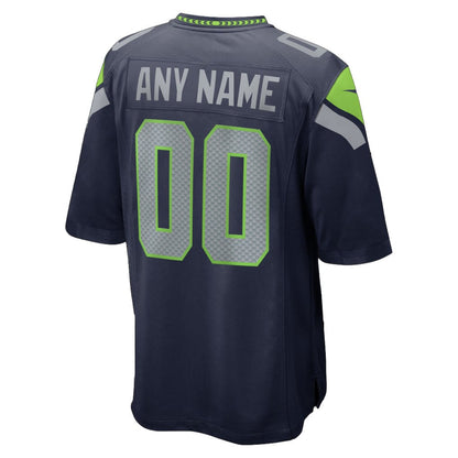 Seattle Seahawks Champions 2025-26 Super Bowl LX Custom Team Game Jersey - College Navy