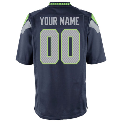 Seattle Seahawks Super Bowl LX Champions Going Head-To-Head Custom Team Game YOUTH Jersey - College Navy