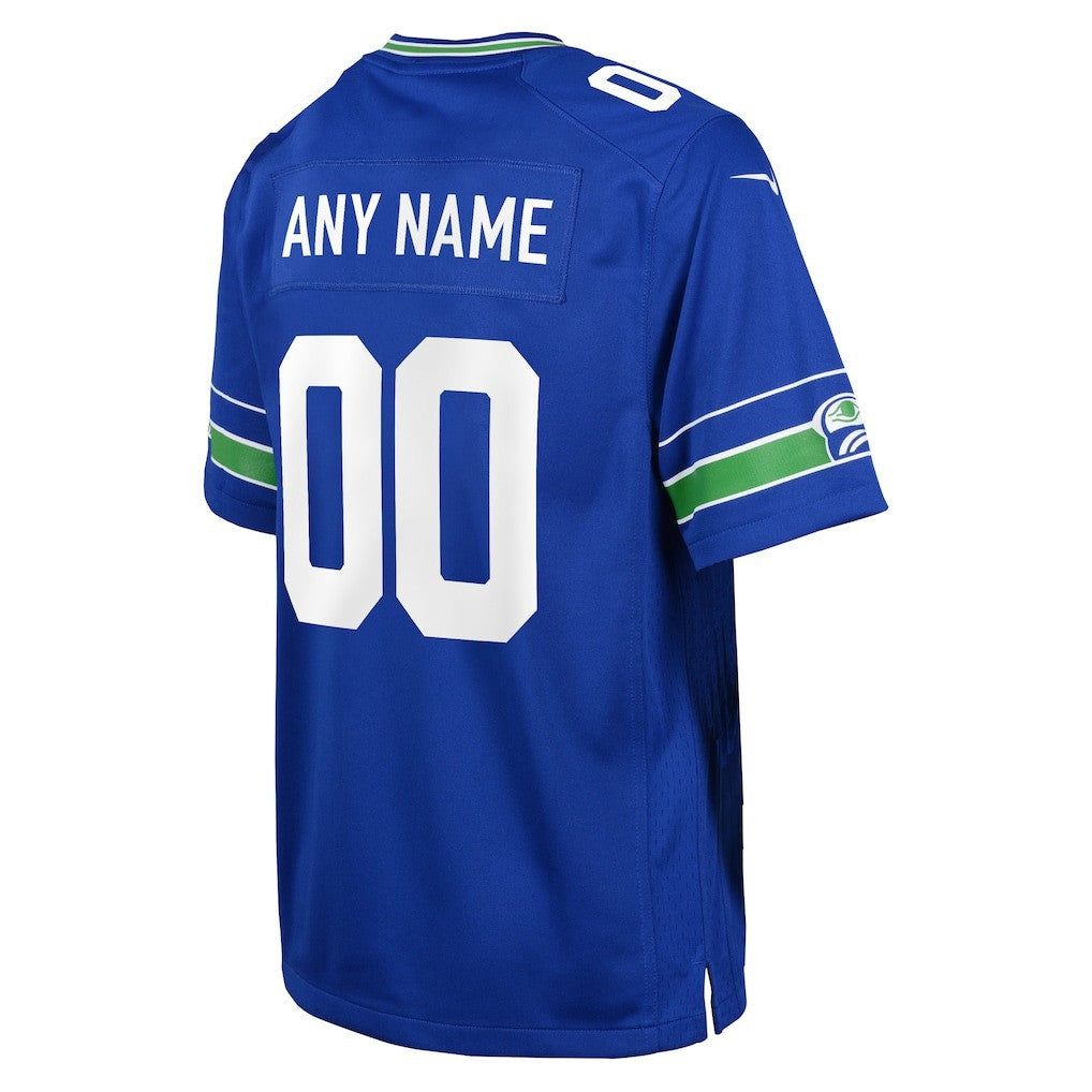 Seattle Seahawks Champions Super Bowl LX Personalized Alternate Game YOUTH Jersey - Royal Edition