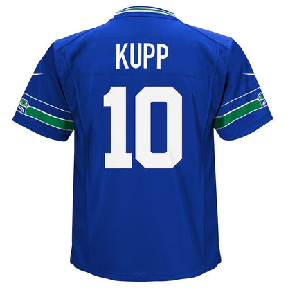 Cooper Kupp 10 Seattle Seahawks Super Bowl LX Championship-Ready YOUTH Game Jersey– Royal Blue