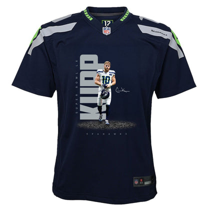 Cooper Kupp 10 Seattle Seahawks Super Bowl LX High-Impact Performer YOUTH Game Jersey– Navy