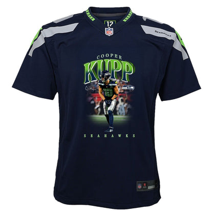 Cooper Kupp 10 Seattle Seahawks Super Bowl LX High-Impact Performer YOUTH Jersey – Navy