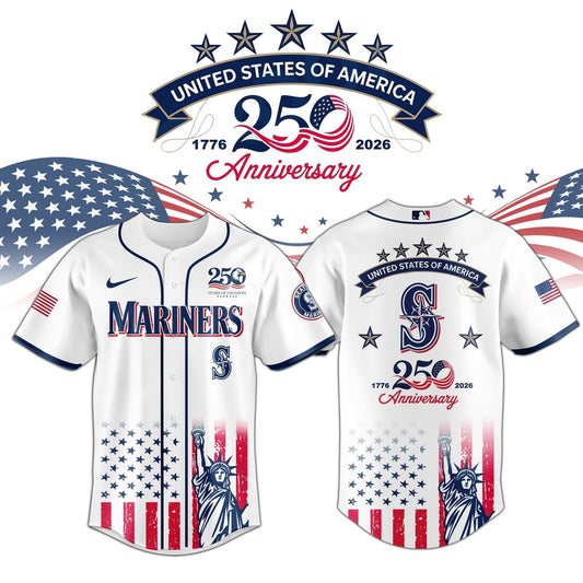 Seattle Mariners special America's 250th Anniversary Limited Edition 3D Baseball Jersey