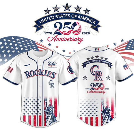 Colorado Rockies special America's 250th Anniversary Limited Edition 3D Baseball Jersey