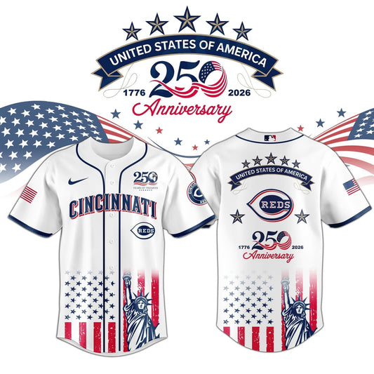 Cincinnati Reds special America's 250th Anniversary Limited Edition 3D Baseball Jersey