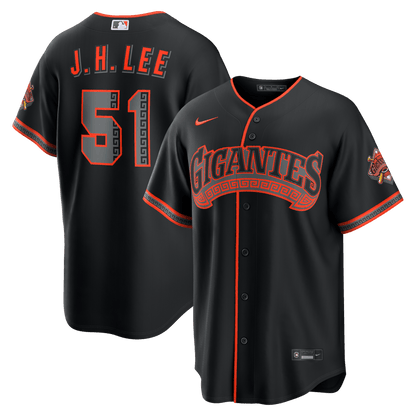 Jung Hoo Lee 51 San Francisco Giants Alternate Stadium Jersey - Men, Black