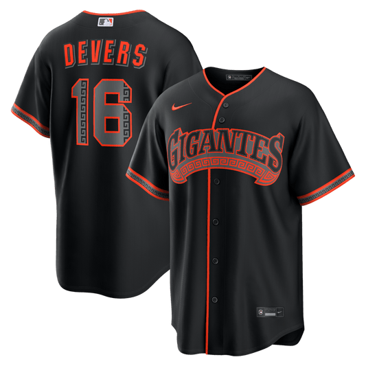 Rafael Devers 16 San Francisco Giants Black Alternate Jersey - Men