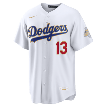 Max Muncy 13 Los Angeles Dodgers 2026 Gold Collection Stadium Men Jersey - White