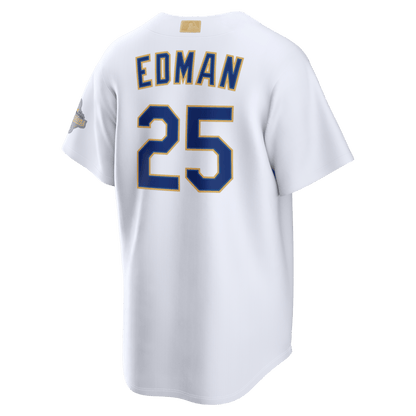Tommy Edman 25 Los Angeles Dodgers 2026 Gold Collection Stadium Men Jersey - White