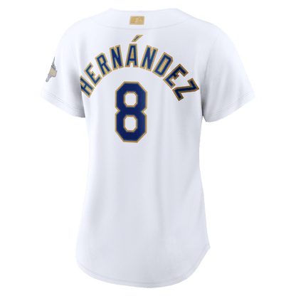 Enrique Hernández 8 Los Angeles Dodgers Women's 2026 Gold Collection Stadium Jersey - White