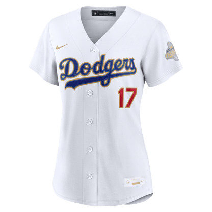 Shohei Ohtani 17 Los Angeles Dodgers Women's 2026 Gold Collection Stadium Jersey - White