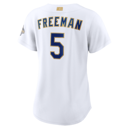 Freddie Freeman 5 Los Angeles Dodgers Women's 2026 Gold Collection Stadium Jersey - White