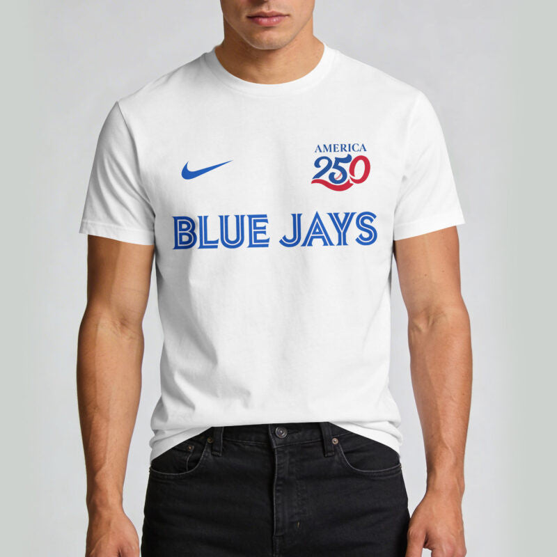 Toronto Blue Jays x 250 Years Of America Premium All Over Printed T-shirt - White