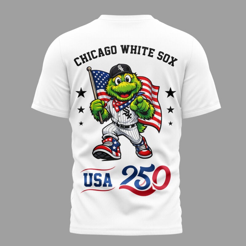 Chicago White Sox x 250 Years Of America Premium All Over Printed T-shirt - White