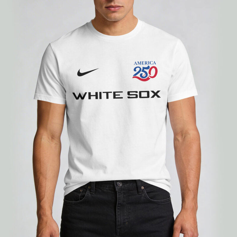 Chicago White Sox x 250 Years Of America Premium All Over Printed T-shirt - White