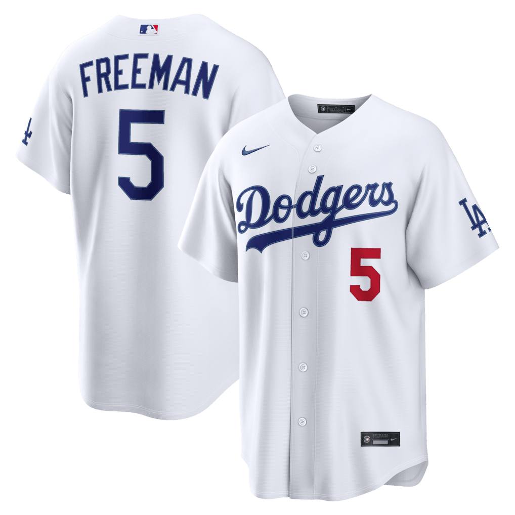 Freddie Freeman 5 Los Angeles Dodgers 2026 Home Stadium Men Jersey - White