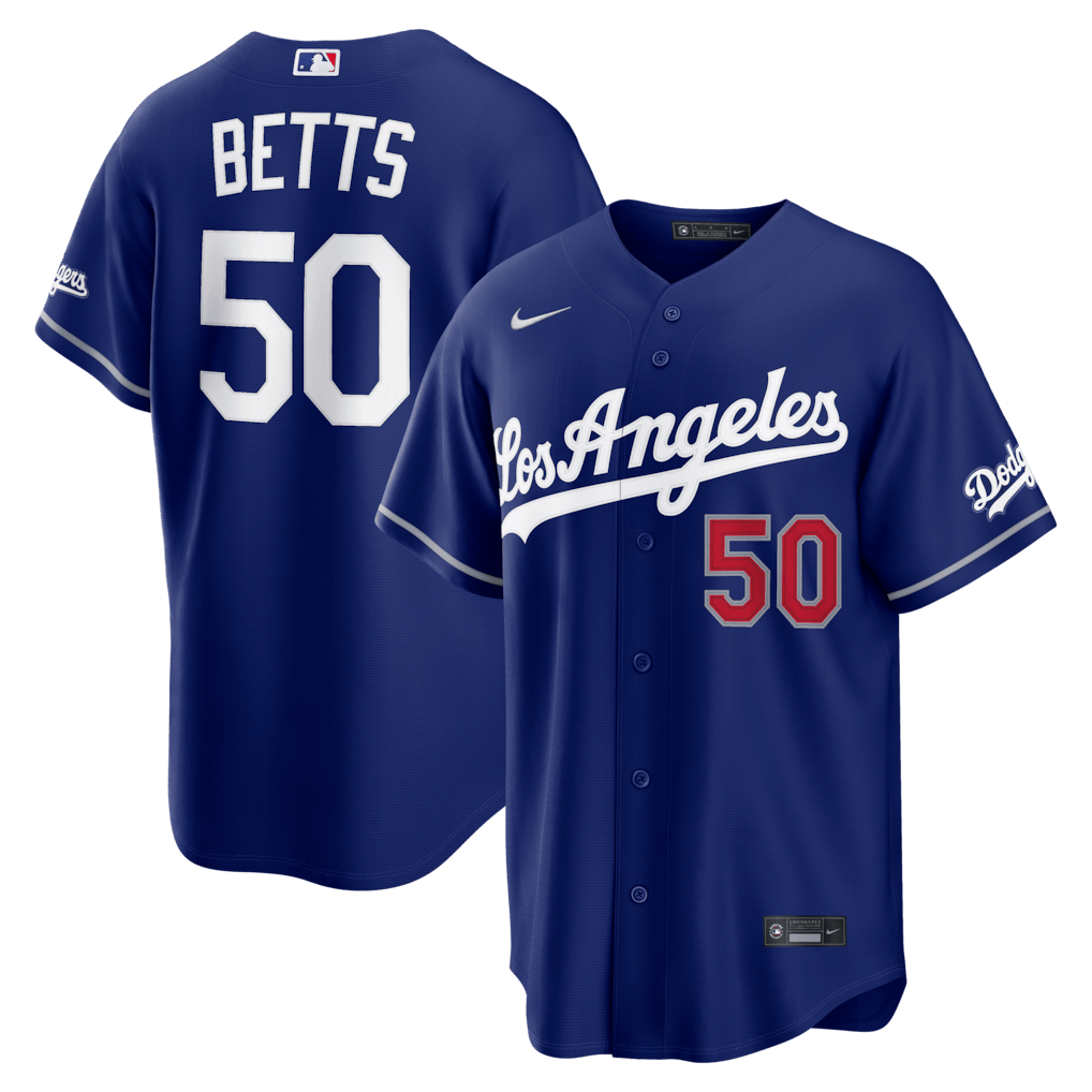 Mookie Betts 50 Los Angeles Dodgers 2026 Alternate Stadium Men Jersey - Royal