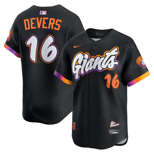 Rafael Devers 16 San Francisco Giants 2025 City Connect Limited Player Men Jersey - Black